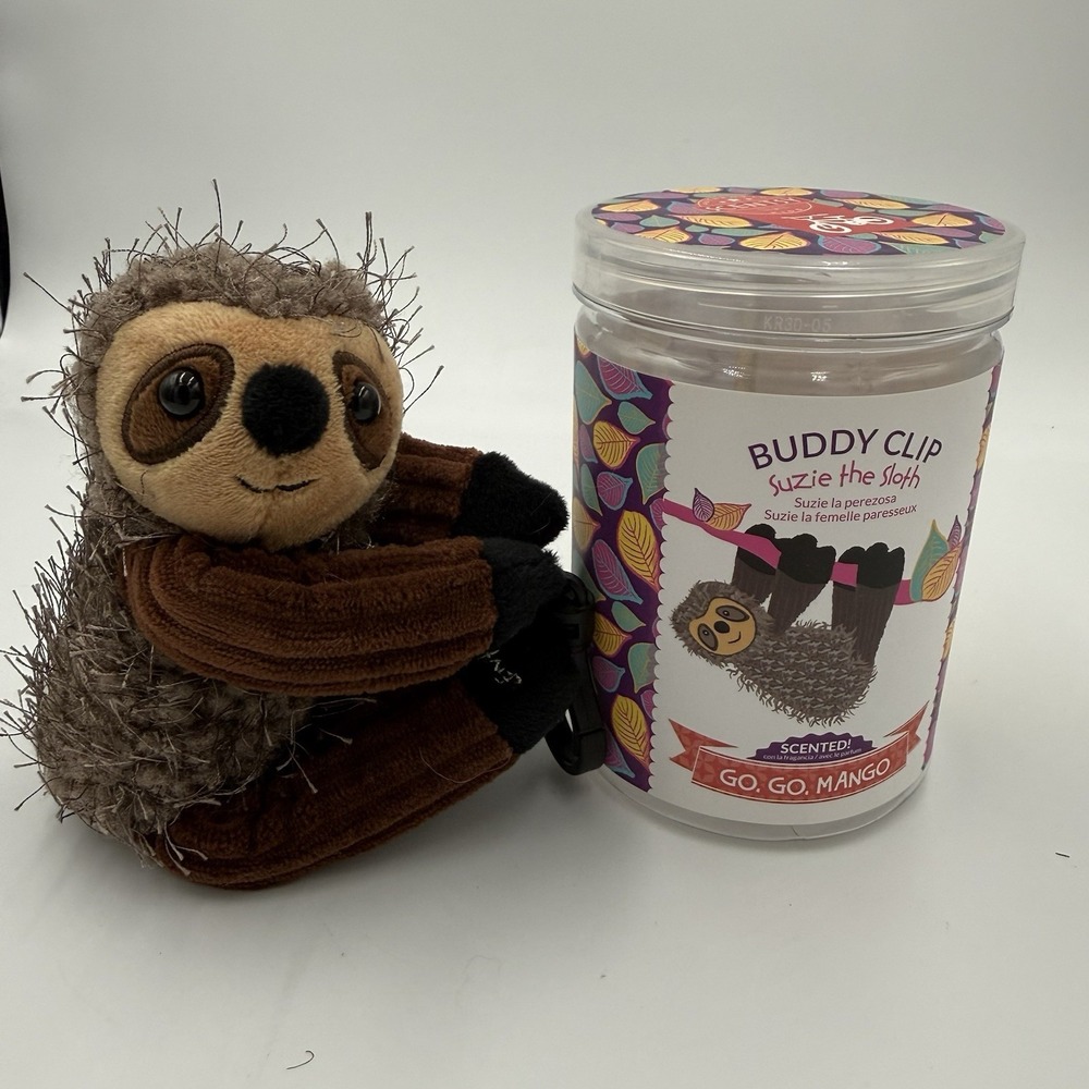 Scentsy Buddy Clip Suzie the Sloth Go Go Mango